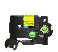 JXHDWYTYO Nastro termorestringente da 6/9/12/18/24mm compatibile con i materiali di consumo per stampanti HSE-211 24 221 231 621(24mm Black on Yellow)