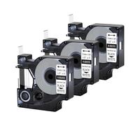 JXHDWYTYO Tubi termorestringenti da 12 mm compatibili con le etichette della stampante F 18051 18052 18055 per 4000 5000(3PK Black on White)