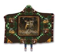 jxjc Animale Drago Orso Stampa Bambino Coperta con Cappuccio Coperta in Pile E Getta Coperte per Letti Coperta Morbida Indossabile in Velluto A Doppio Strato 130X150 Cm Colore Immagine