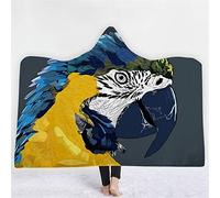 jxjc Aquila Tappetino per Animali Testa con Cappuccio Coperta in Pile Oceano Blu Indossabile in Peluche Coperta Gettare sul Divano Letto Spesso Caldo 150X200 Cm 3
