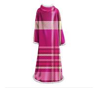 jxjc Coperta 3D Motivo Geometrico Colorato Coperta Pigra per Bambini Adulti 3D Stampa Digitale in Cotone Velluto Coperta Spessa con Maniche 127 * 178 Cm A