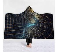 jxjc Coperta con Cappuccio 3D Caleidoscopio Mandala Coperta con Cappuccio Floreale Sherpa Fleece Loto Indossabile Coperta da Lancio Microfibra sul Divano Spessore Caldo 150X200 Cm 6