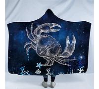 jxjc Coperta con Cappuccio da Bambino Stampato Polpo di Dinosauro Coperta da Casa Morbida con Cappuccio Coperta da Viaggio in Velluto di Lana Calda Coperta da Viaggio 150X200 Cm 2