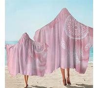 jxjc Dreamcatcher 3D Asciugamano con Cappuccio in Microfibra Boho Telo da Bagno con Cappuccio Calvo Indossabile Coperta da Spiaggia Blu Tovagliolo Bambino 127X152 Cm 1 Pz 7