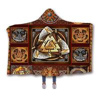 jxjc Mandala 3D Stampa Bambino Coperta con Cappuccio Coperte in Pile Getta Coperte per Letti Doppio Strato in Velluto Indossabile Boho Decor Coperta 130X150 Cm Colore Dell'Immagine