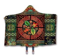 jxjc Pianta Fiore 3D Stampa Bambino con Cappuccio Coperta in Pile Getta per Letti Coperte Doppio Strato in Velluto Coperta Indossabile Psichedelico Arazzo 150X200 Cm Colore Dell'Immagine