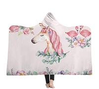 jxjc Unicorn Dream 3D Stampa Bambino Felpa con Cappuccio Coperta Coperta con Cappuccio in Pile Corallo Inverno Caldo Viaggio Aeroplano Divano Letto Picnic Coperta da Tiro Bambini 150X200 Cm 11
