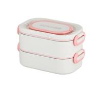 Jxkgenix Junior Contenitore per il pranzo per bambini con scomparti, colorato, suddiviso a prova di perdite, per la scuola, senza BPA, per Kita, Bento Box, contenitore sicur (Doppio Strato Rosa)