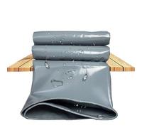 JXLQFA Telone di copertura, 1x1.5 m 450g/m² telo in tessuto e protettivo, telone rinforzato occhiellato portatile, leggero, accessorio per automobile o per il campeggio JXL11, Grigio