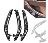 JXMFKBB Auto Interno Porta Interna Maniglia Trim Copertura/Fit for BMW X5 X6 F15 F16 2014 2015 2016 2017 2018 LHD 3 Pz In Fibra di Carbonio ABS di Plastica