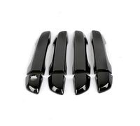 JXMFKBB Trama In Fibra di carbonio/Nero Lucido Car styling Copertura Maniglia Della Porta Esterna/Fit for Honda Civic 10th 2016 2017 2018 2019 2020 CON GUIDA A SINISTRA(A Glossy Black)
