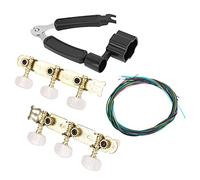 Jxngery 3in1 strumenti per chitarra set accessorio strumento nero con teste di macchina per macchine placcate dorate per chitarristi