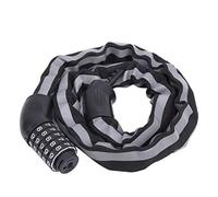 Jxngery Antifurto per bici Lucchetto con codice Lucchetto con cavo Senza chiave Cinque password Nero riflettente