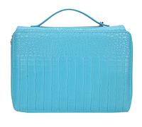 Jxngery Astuccio di grande capacità, con 200 scomparti, con cerniera a 4 strati, per studenti d'arte, Blu lago (Woof: ca. 101,6 cm, #211