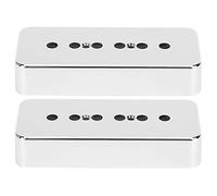 Jxngery Copertina di pickup ABS per placcatura Chrome Silver 2pcs Accessori per strumenti musicali P90