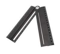 Jxngery Misuratore di angolo multifunzionale in alluminio multi righello per disegno di linee parallele ad circolare