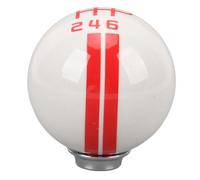 Jxngery Pomello del cambio con 3 adattatori Impugnatura comoda 6 velocità per Shelby GT500 Leva del cambio stile Sfera rotonda per dal 1967 al 2018 (Bianco Rosso)