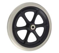 Jxngery Ruota per sedia a rotelle da 8 pollici PU Walker Caster di ricambio antiscivolo con cuscinetto a sfera grigio