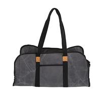 Jxngery Sacca di tela di cera grande busta di stoccaggio legna da ardere vettore di tronchi in legno portatile con manico