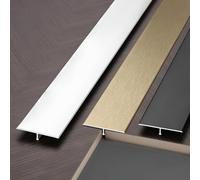 JXNVHJ Strisce di Copertura per Pavimenti | Profilo di Transizione | Striscia di Transizione per Pavimenti | Modanatura A T in Alluminio AntiGraffio | 3 Pezzo(Gun Gray,3cm)