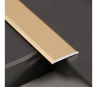JXNVHJ Striscia di Copertura Autoadesive per Pavimenti, Profilo di Transizione in Allumini, Larghezza: 2/3,3/7 Cm, Striscia di Transizione per Pavimento, Coprisoglia(Gold,2cm)