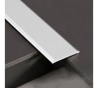 JXNVHJ Striscia di Copertura Autoadesive per Pavimenti, Profilo di Transizione in Allumini, Larghezza: 2/3,3/7 Cm, Striscia di Transizione per Pavimento, Coprisoglia(Silver,2cm)