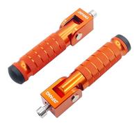 JXPANG Pedane posteriori universali per moto e biciclette, pieghevoli, M8, set di pedane posteriori per bicicletta, con foro di installazione da 8 mm (arancione)