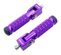 JXPANG Pedane universali pieghevoli per moto e biciclette, set di pedane posteriori M8, poggiapiedi poggiapiedi poggiapiedi per bicicletta, foro di installazione da 8 mm (viola)