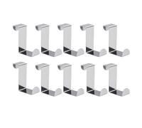 JXPXJMY 10 Pezzi Ganci Universali in Acciaio Inox per Porte, Ganci Reversibili per Armadi,non è Necessario Forare per l'uso, per Armadi da Cucina Porte di Armadi Cucine Camere da letto