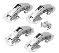 JXPXJMY Cerniere a Scomparsa per Porte da Cucina in Acciaio Laminato a Freddo a 90 Gradi con Viti per Porte di Armadi in Legno Armadietti per Scarpe Armadietti per Vino (4, 10.5CM*4.2CM*2.6CM)