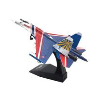 JXYAQTSOF Modello Di Aereo Lega Finito In Scala 1/100 Per La Simulazione Del Team Di Dimostrazione Di Volo Del Modello Caccia Russo Su-35