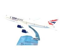 JXYAQTSOF Modello Pressofuso In Scala 1:400 Per Il Modello Giocattolo Replica Di Aereo In Lega Di Metallo TWA Boeing 747 Britannico