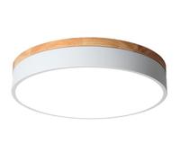 JXYDJH Lampada Da Soffitto A LED Macaron Wood, Plafoniera A LED Piatta Per Cameretta Bambini, Lampada Da Soffitto Minimalista Per Camera Da Letto, Paralume In Ferro E Rovere, 3CCT, Dimmerabile