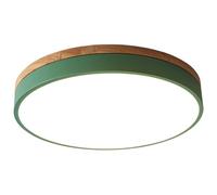 JXYDJH Lampada Da Soffitto A LED Macaron Wood, Plafoniera A LED Piatta Per Cameretta Bambini, Lampada Da Soffitto Minimalista Per Camera Da Letto, Paralume In Ferro E Rovere, 3CCT, Dimmerabile
