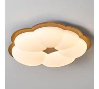 JXYDJH Plafoniera A Forma Di Nuvola, Lampade Retrò Di Metà Secolo, Lampada Artistica Personalizzata Per Camera Da Letto, Paralume In Legno Di Noce, Plafoniere Moderne Di Grandi Dimensioni