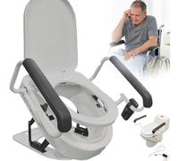 JXYQ Rialzo Elettrico per WC, Rialzo per WC, Sollevatore Elettrico per WC con Maniglia di Sollevamento, Funzione di Asciugatura, carico Massimo 330 libbre, WC Elevato con Presa e Telecomando
