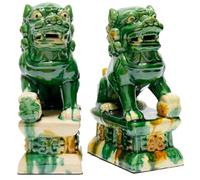 JXYQ Statue Feng Shui 1 Paio di Cani Fu Foo, Leoni Guardiani, Ornamenti, Migliori Decorazioni per la casa, per allontanare l'energia malvagia, Decorazione per la casa, A2,20 cm