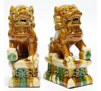 JXYQ Statue Feng Shui 1 Paio di Cani Fu Foo, Leoni Guardiani, Ornamenti, Migliori Decorazioni per la casa, per allontanare l'energia malvagia, Decorazione per la casa, A4, 20 cm