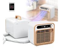 JXYQ Telecomando Aria Diviso Silenzioso 1500W, Wi-Fi Control, Touch & App, Portatile con Telecomando, Timer 12h, Ideale per Tenda, Camper e Piccole stanze, Bianco