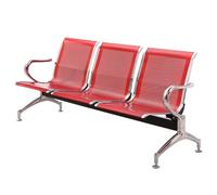 JXYQZD Sedia per Sala D'attesa, Sedie da Attesa a 3 Posti con Schienale, Panca per Hall per Ufficio, Attività Commerciali, Banche, Ospedali(Red)