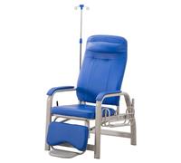 JXYQZD Sedie per Sala D'attesa e Reception, Poltrona per Infusione Reclinabile e Regolabile con Asta Portaflebo, per Pazienti in Ambito Clinico e Domiciliare(Blue)