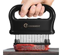 JY COOKMENT Batticarne con 48 Lame ad ago Ultra affilate in Acciaio Inox, Strumento da Cucina Ideale per intenerire, Barbecue, marinata