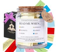 Jyana Modeqah Barattolo con versi del Corano, regalo islamico per donne, uomini, bambini e amici musulmani, decorazioni per Ramadan e regali per Eid, Corano inglese e arabo, barattolo di vetro con 99