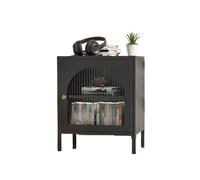 JYARZ Comodino In Ferro Battuto, Moderno E Nordico, Divano, Contenitore(Black)