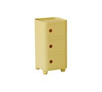 JYARZ Comodino Moderno Con Mobiletto Stretto E Quadrato(Yellow,32x32x63.3cm)