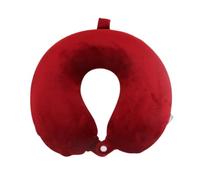 JYARZ Portatile Cuscino da Viaggio Cuscino da Viaggio in Memory Foam, in Cotone, Fodera Rimovibile per Aeroplani Ufficio Casa Morbido(Rot)