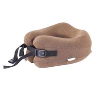 JYARZ Portatile Cuscino Da Viaggio Cuscino Da Viaggio In Memory Foam, In Cotone Regolabile, Pieghevole Per Aereo E Auto Ufficio Casa Morbido(Bruin)