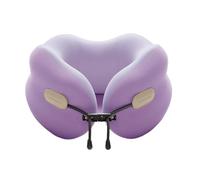 JYARZ Portatile Cuscino da Viaggio Il Cuscino A Forma di U può Essere Conservato Come Un da Viaggio in Aereo A Rimbalzo Lento Ufficio Casa Morbido(Purple)