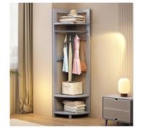 JYARZ Scaffale Angolare Libreria Scaffale Ad Angolo A 3 Livelli, Appendiabiti Da Terra, Espositore, Supporto Per Soggiorno, Camera Letto Salvaspazio Moderno(D)