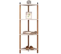 JYARZ Scaffale Angolare Libreria Scaffale Ad Angolo Stretto In Legno A 4 Livelli, Libreria, Camera Da Letto, Soggiorno, Ufficio Salvaspazio Moderno